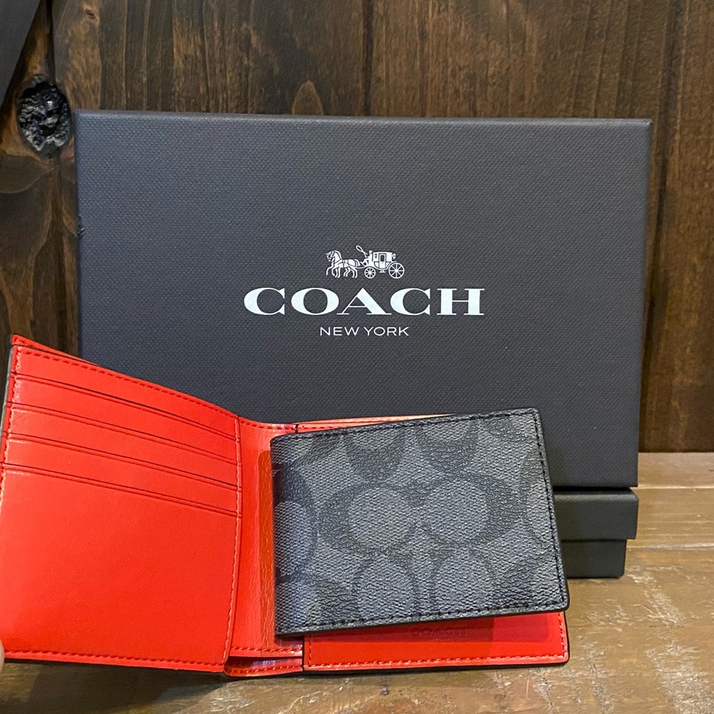 NWT Authentic Coach Signature 3-in-1 Pop Wallet - Picture 3 of 8